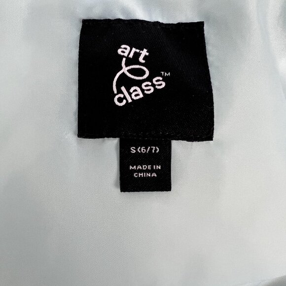 Art Class Girls Small 6/7 Puffer Vest Blue Quilted Sleeveless Pockets Outerwear - Picture 3 of 8